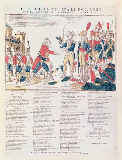 Songs of Rejoicing for the Peace between France and Germany by French School